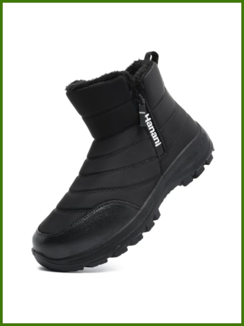 Mens Winter Snow Boots Fur Lined Warm Ankle Boots Waterproof Outdoor Zip